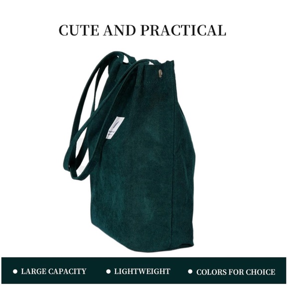 New Corduroy Shoulder Tote Bag - Picture 5 of 7